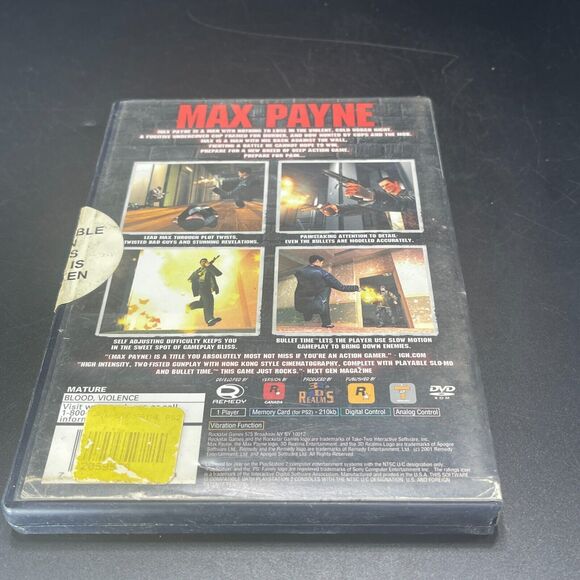 Max Payne (Sony‎ PlayStation 2, 2001) NO MANUAL - Picture 2 of 5